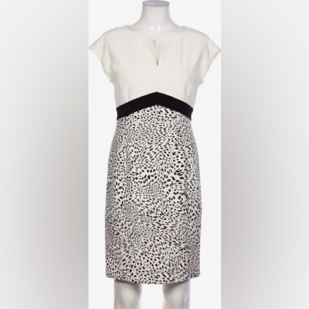 Marc Cain  White and Black Patterned Dress